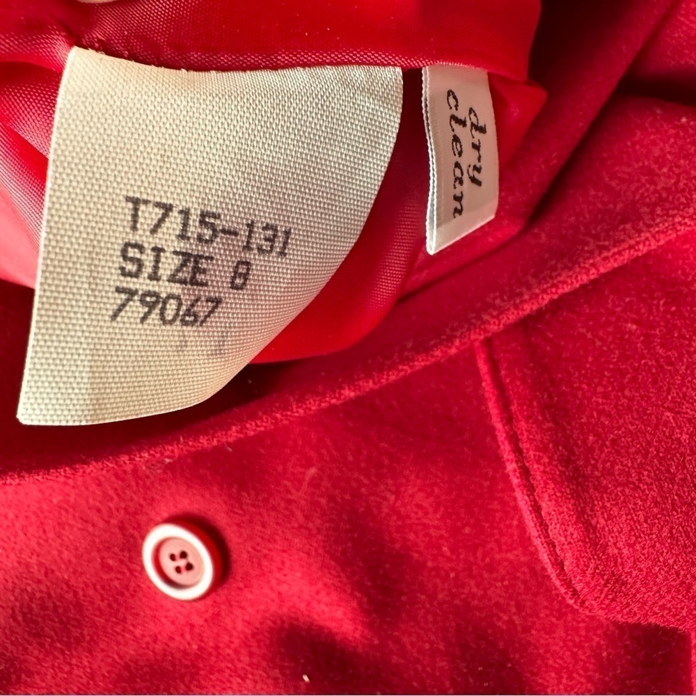 Vintage Pendleton Bright Red Double Breasted Slee… - image 4